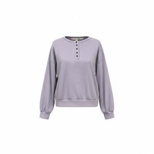 Vintage Havana Lavender Ribbed Henley Sweatshirt – Girls’ Size L (14)